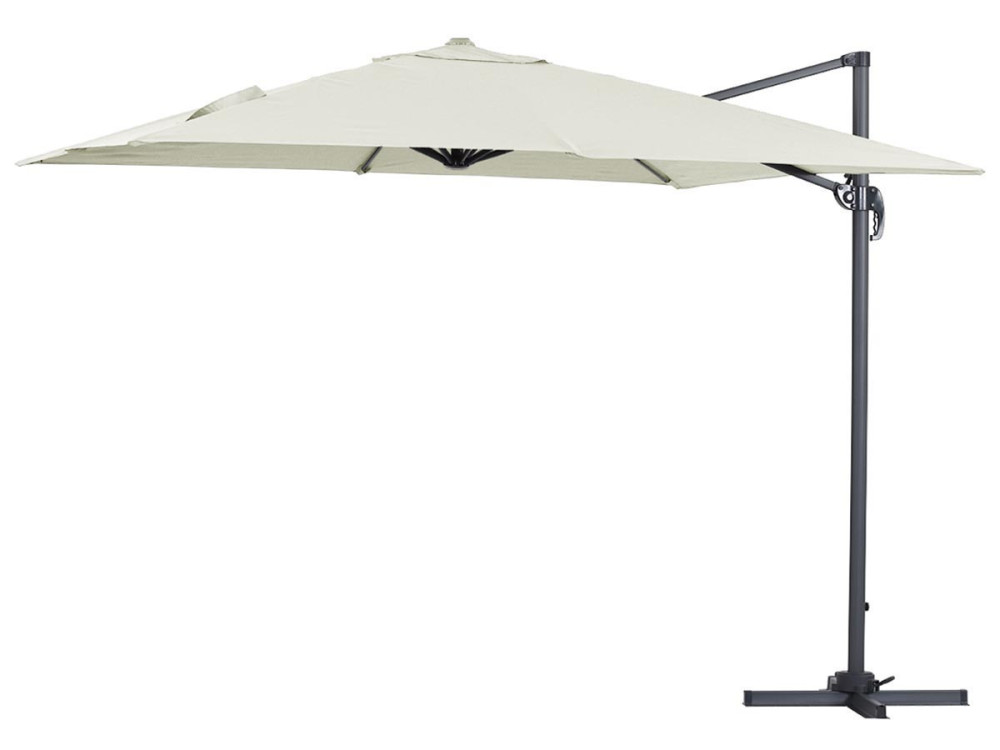 Cantilever Umbrella with Aluminum Frame "Sun 3" - Square - 3 x 3 m  (9'10" x 9'10")  - Off White