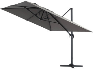 Outdoor garden umbrella "Sun 4" - Rectangle - 3 x 4 m - Grey + Protective cover 2