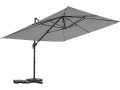 Sky 4" aluminium deported garden parasol - 3 x 4 m - Ecru - GREY