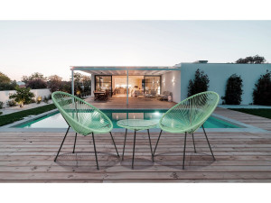 Liana" acapulco garden set - 2 seater - Light green 2