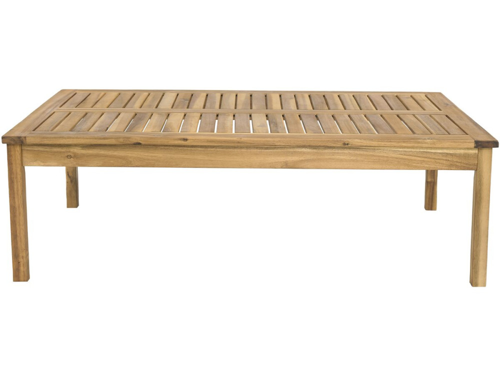 Acacia wood garden furniture with cushions "Chilwell" - 5 seats - Beige