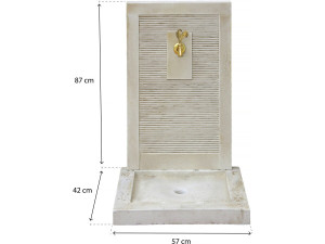 ETNA" fountain - reconstituted stone - 57 x 42 x 87 cm Beige 2