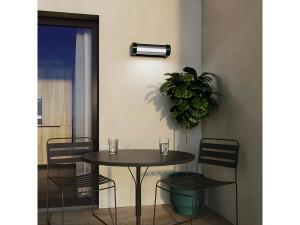 Booster " Loma " 150 to 900 Lumen solar and rechargeable wall lamp - Black 2