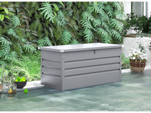 Garden Storage Chest Metal  "Store" -  Silver 2