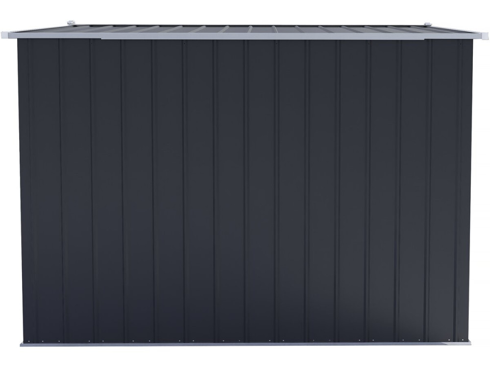 Boston" metal garden shed with sliding door - 8 m² - Grey