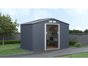 Vegas II" metal garden shed - 5,29 m2 - Grey 2