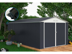 Houston metal garage - 18.56m² with gutter - Anthracite 2