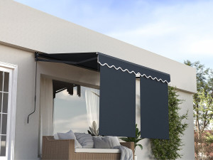 Shadow" awning with aluminium valance 2 x 3 m - Anthracite grey 2
