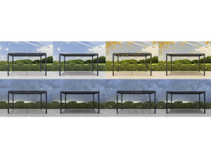 Windsor" aluminium bioclimatic pergola - 3 x 4 m - Anthracite 2