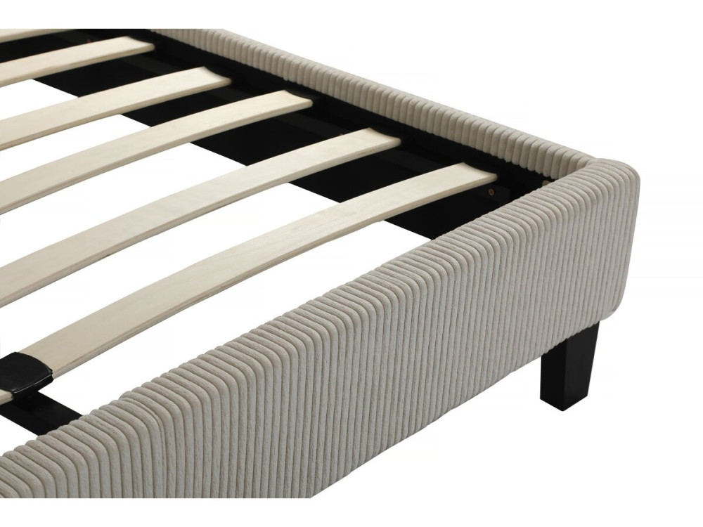 Ambre Corduroy Bed - 160 x 200 - Beige