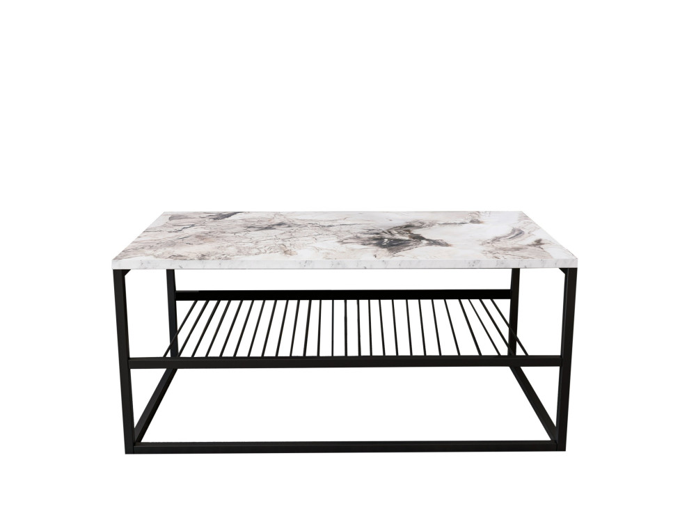 Asude" wooden coffee table - 95 x 55 x 42 cm - White