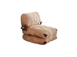 Fold" fabric armchair-bed - 80 x 60 x 70 cm - Brown