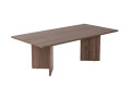 Sabin" wooden coffee table - 60 x 119 x 40 cm - Atlantic pine - Walnut