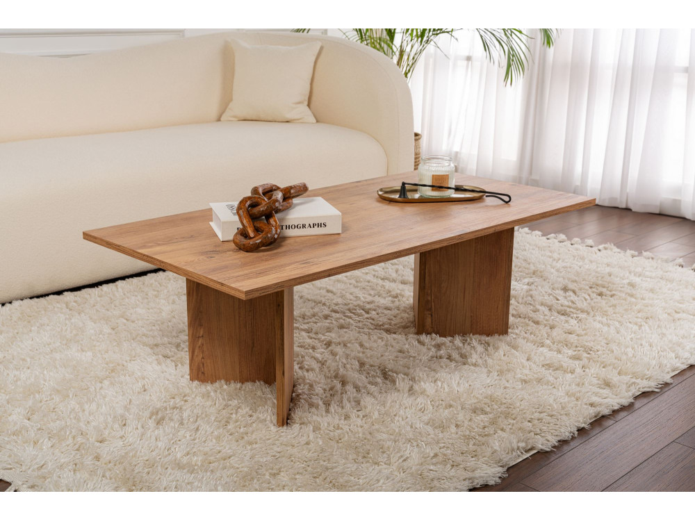 Sabin" wooden coffee table - 60 x 119 x 40 cm - Atlantic pine