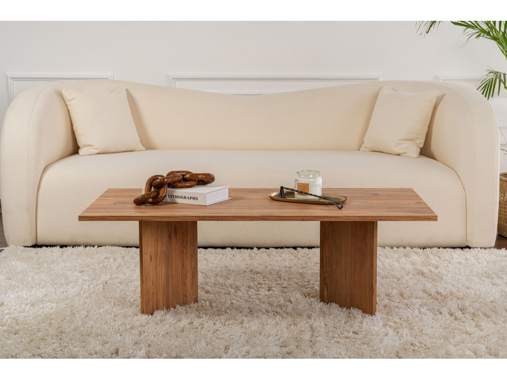 Sabin" wooden coffee table - 60 x 119 x 40 cm - Atlantic pine
