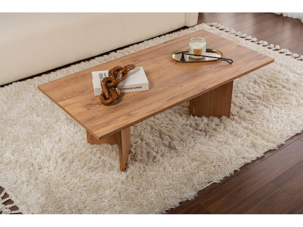 Sabin" wooden coffee table - 60 x 119 x 40 cm - Atlantic pine