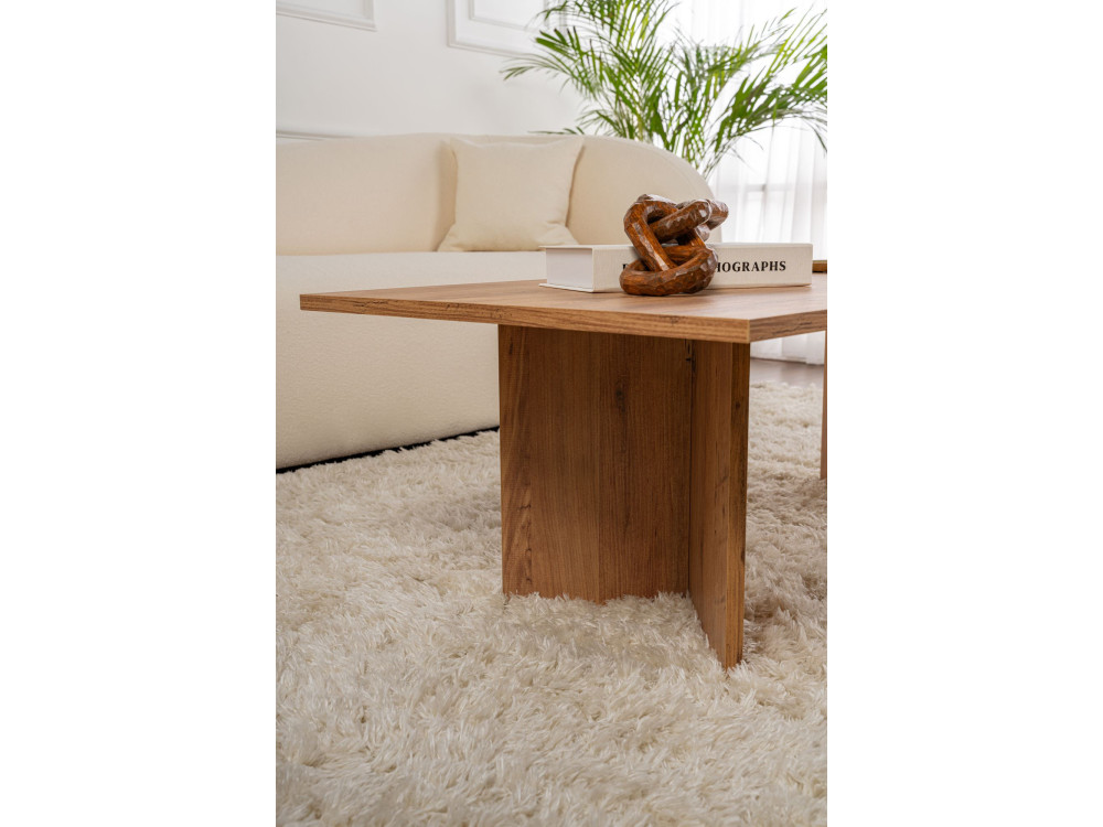 Sabin" wooden coffee table - 60 x 119 x 40 cm - Atlantic pine