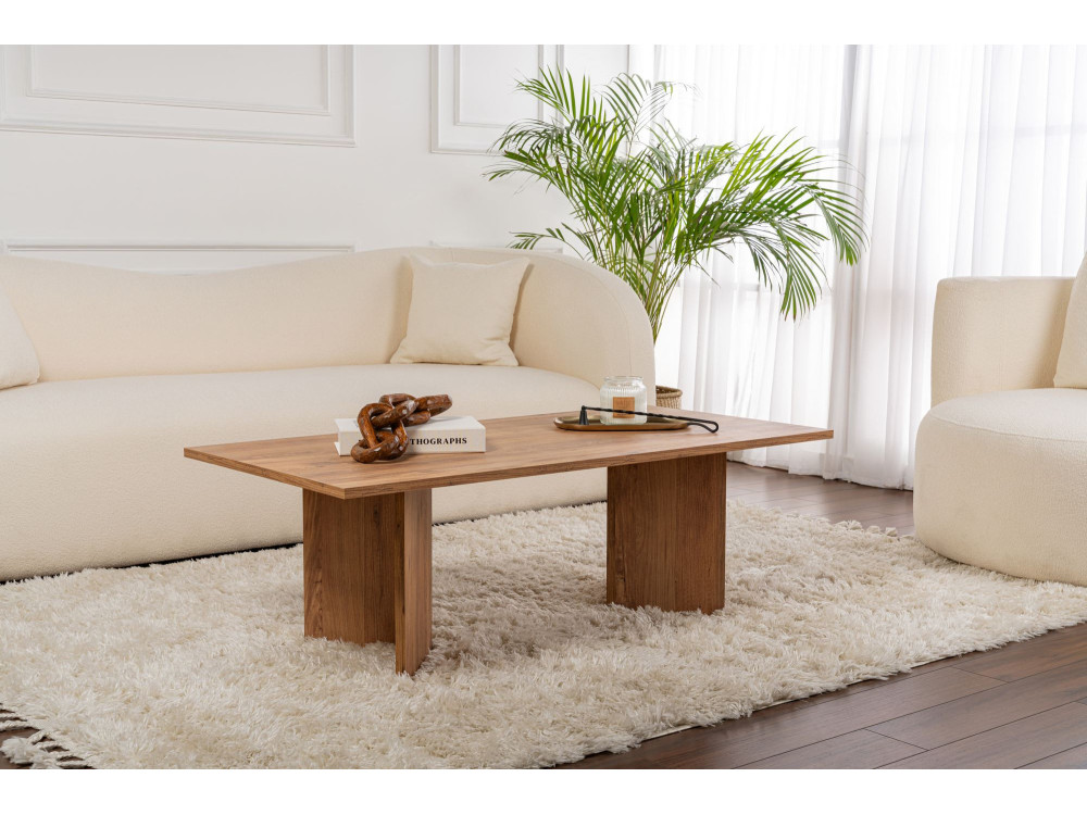 Sabin" wooden coffee table - 60 x 119 x 40 cm - Atlantic pine