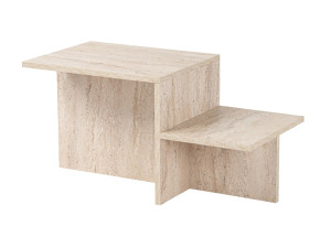 Harmony" wooden coffee table - 80 x 40 x 40 cm - Travertine