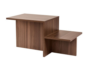 Harmony" wooden coffee table - 80 x 40 x 40 cm - Walnut
