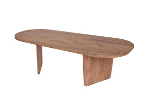 Ovalis" wooden coffee table - 130 x 65 x 40 cm - Atlantic pine