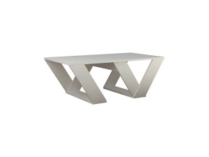 Pipra" wooden coffee table - 110 x 60 x 40 cm - White