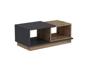 Consept" wooden coffee table - 90 x 45 x 36 cm - Anthracite grey