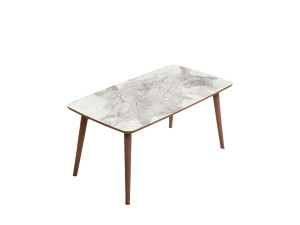 Luci" wooden coffee table 100 x 53 x 45 cm - White