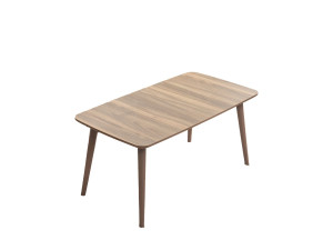 Luci" wooden coffee table 100 x 53 x 45 cm - Walnut