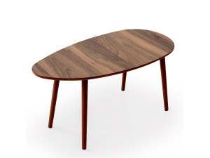 Nora" wooden coffee table 100 x 50 x 45 cm - Walnut
