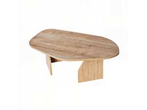 Rock" wooden coffee table 100 x 60 x 35 cm - Sapphire oak