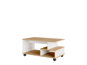 MIN9" wooden coffee table - 90 x 51 x 42 cm - White