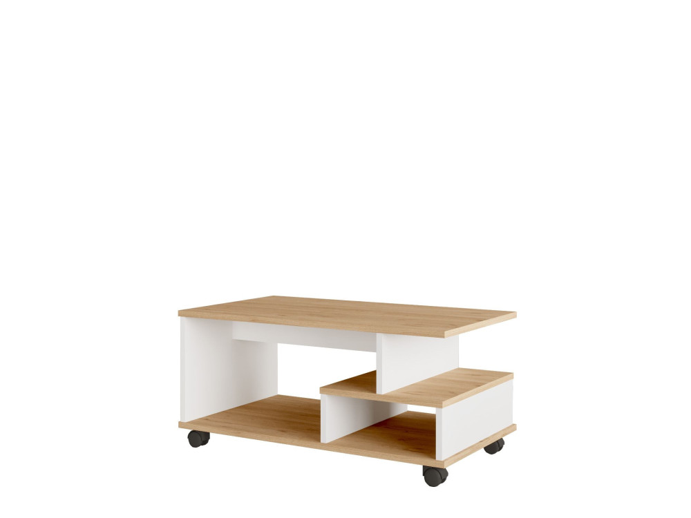 MIN9" wooden coffee table - 90 x 51 x 42 cm - White