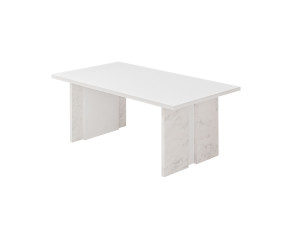 Ravello" wooden coffee table - 90 x 50 x 40 cm - White