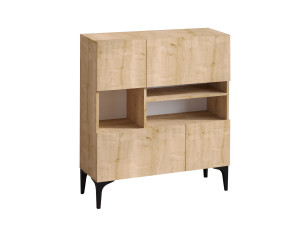 Krista" wooden sideboard - 100 x 35 x 125 cm - Sapphire Oak