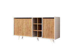 Prava" wooden sideboard - 140 x 40 x 86 cm - Brown