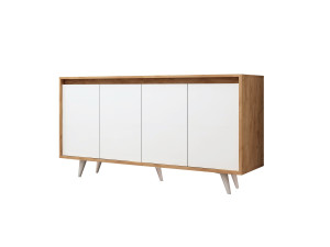 Shans" wooden sideboard - 140 x 40 x 86 cm - White