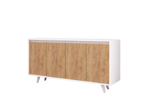 Nossa" wooden sideboard - 140 x 40 x 86 cm - Brown