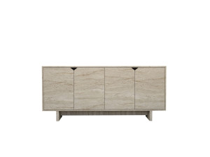 Turan" wooden sideboard - 180 x 40 x 81 cm - Travertine