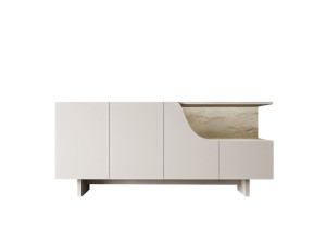 Line" wooden sideboard - 180 x 40 x 81 cm - Beige