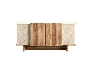 Diana" wooden sideboard - 180 x 40 x 81 cm - Travertine