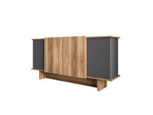 Diana" wooden sideboard - 180 x 40 x 81 cm - Charcoal grey