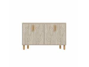 Rodney" wooden sideboard - 120 x 30 x 74 cm - Travertine