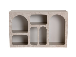 Liva" wooden sideboard - 120 x 37 x 74 cm - Travertine