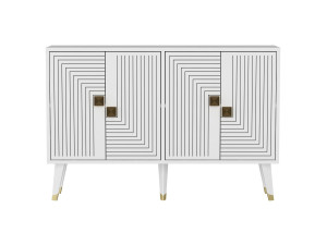 Ahart" wooden sideboard - 120 x 30 x 80 cm - White