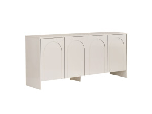 Arlen" wooden sideboard - 180 x 45 x 80 cm - Cream