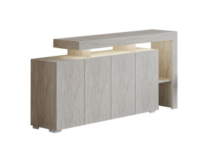 Beliz" wooden sideboard - 170 x 35 x 80 cm - Travertine