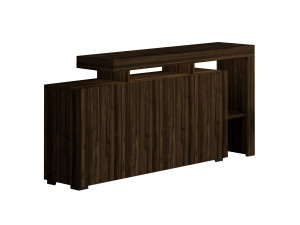 Beliz" wooden sideboard - 170 x 35 x 80 cm - Walnut