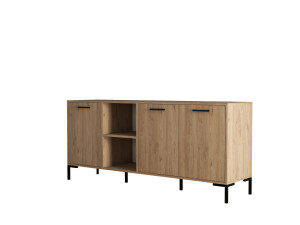 Aurora" wooden sideboard - 180 x 45 x 80 cm - Brown