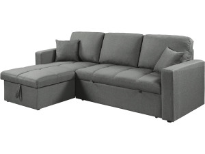 Alain" bubble corner convertible/reversible sofa - 3 seater - Grey